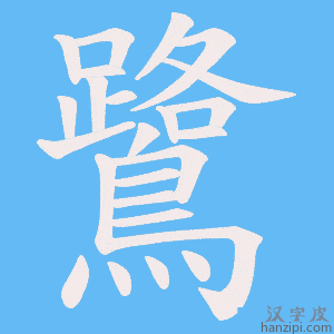 《鷺》的笔顺动画写字动画演示