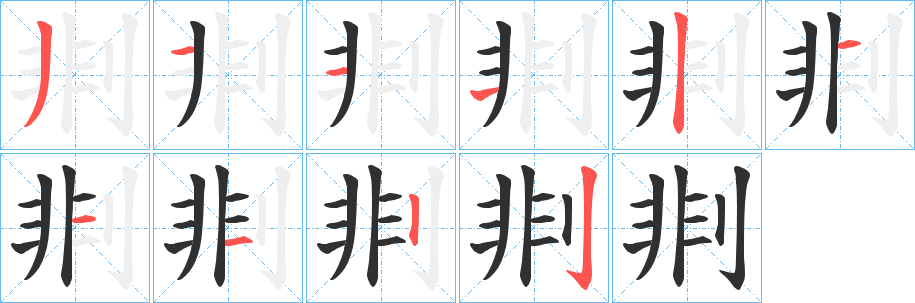 剕字笔画、笔顺、笔划 - 剕字怎么写?