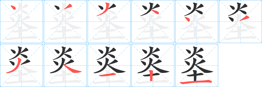 烾字笔画、笔顺、笔划 - 烾字怎么写?