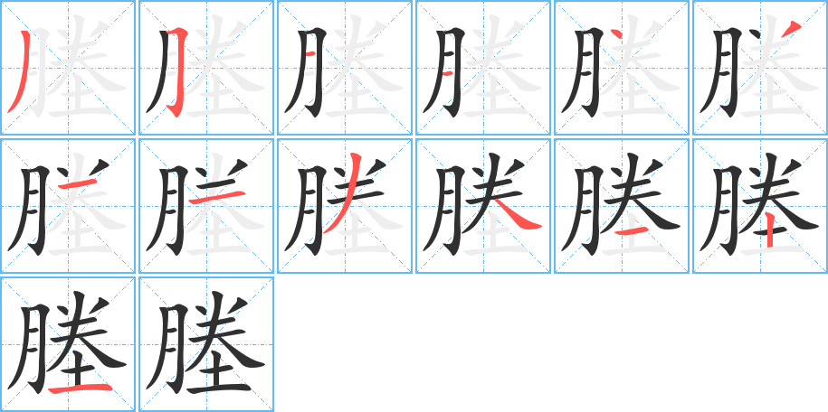 《塍》的笔顺分步演示（一笔一画写字）